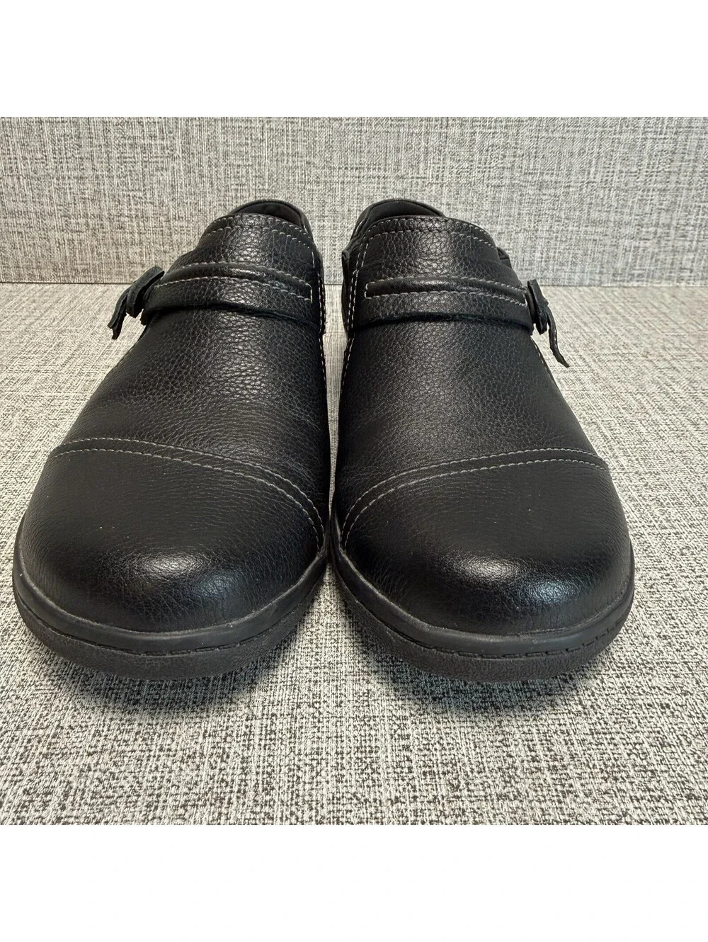Clarks Cheyn Madi Womens Black Slip On Shoes Sz 6.5M Casual Comfort 15807